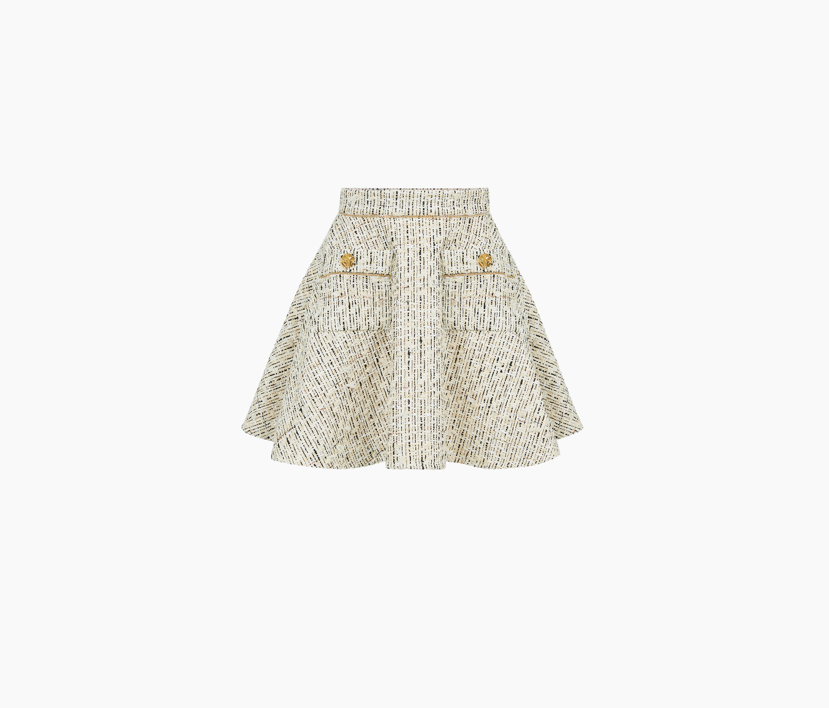 Mini tweed flared skirt in light beige - Nina Ricci